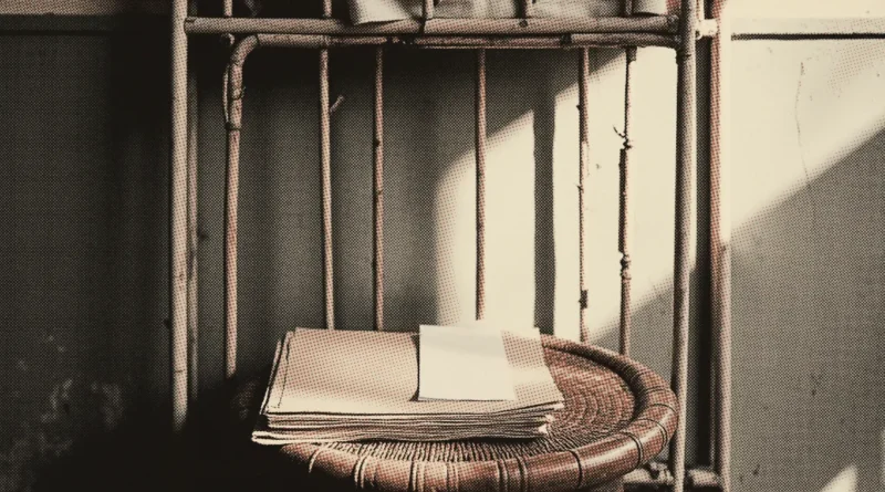 A stack of folded documents on a rattan stool in morning light — Birth Registration Malaysia 2026: JPN Rules, Fees and MyKid