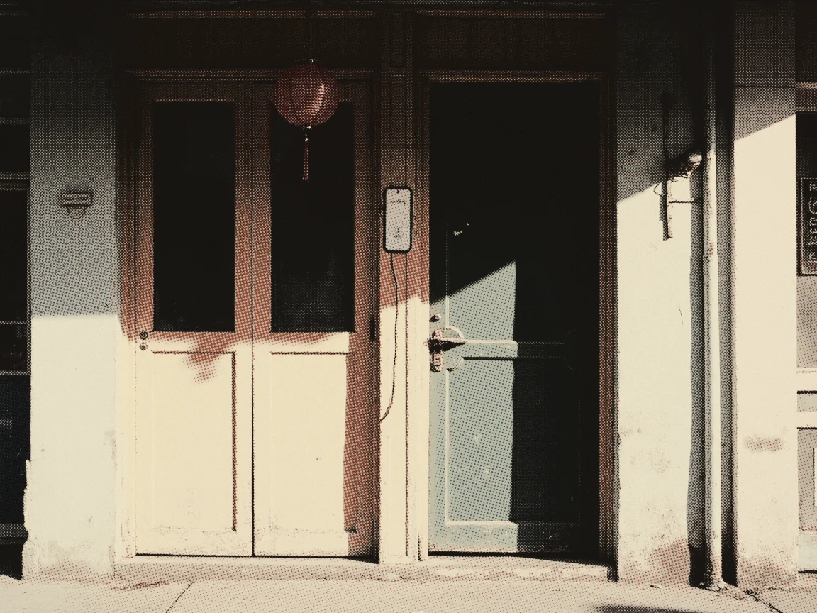 Chinese New Year 2026: Zodiac Fortune, Li Chun & Auspicious Dates — a shophouse doorway with a plain red paper lantern above it