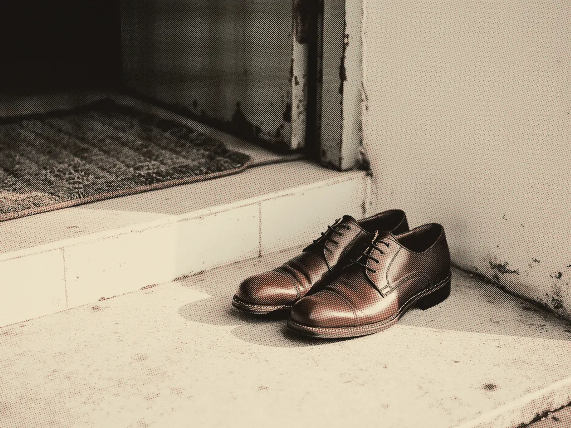 EIS Claim Malaysia 2026: Job Search Allowance — a pair of shoes placed neatly by a doorway in the morning