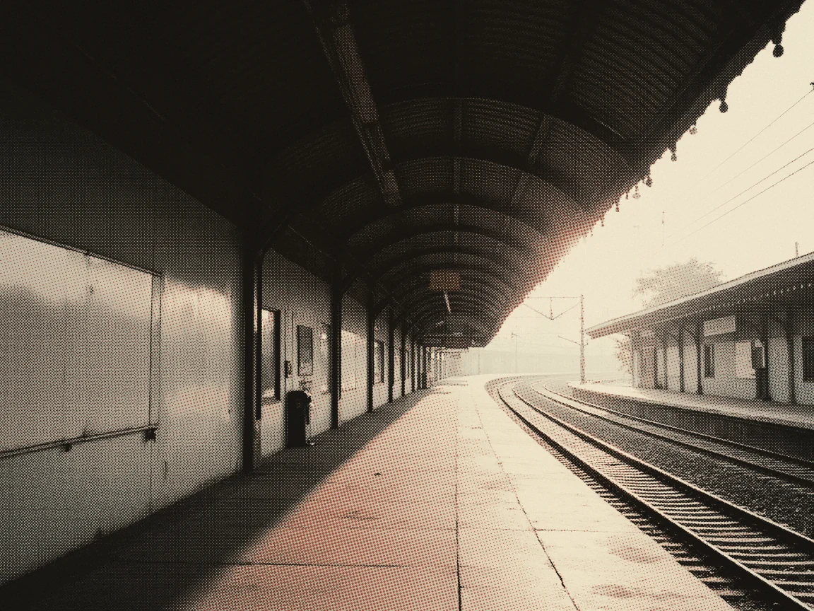 KL to Hat Yai Train 2026: ETS Guide, Border Crossing & Food Hunt — an empty railway platform with a canopy and the track curving away