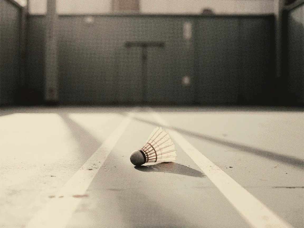Malaysia Open 2026 Badminton: Schedule, Tickets & LZJ Guide — a shuttlecock lying on a freshly painted court line