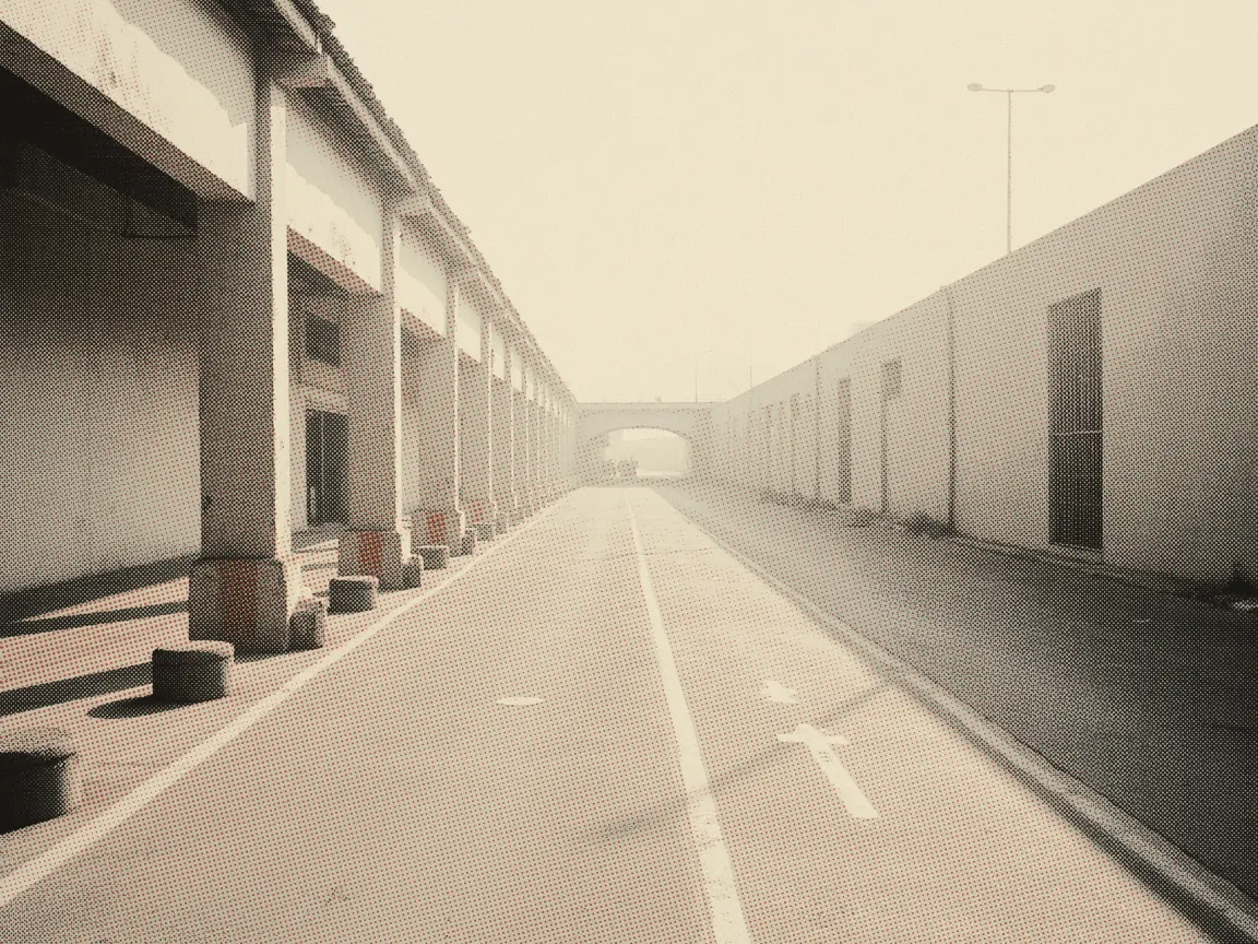 PUSPAKOM 验车 2026：几时要验、收费与预约 — 天桥下空荡的验车站车道，看不到一辆车