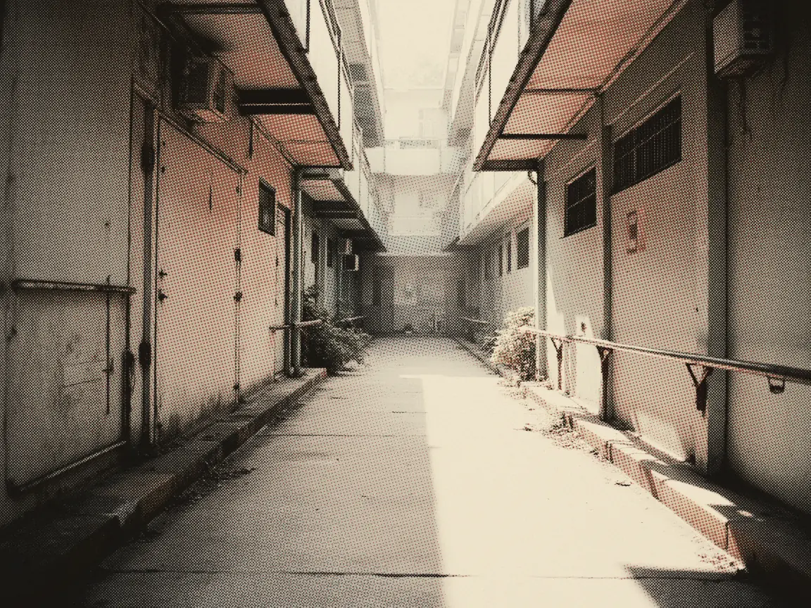 Residensi Wilayah vs Rumah Selangorku 2026: Who Qualifies — a walkway between two low affordable-housing blocks