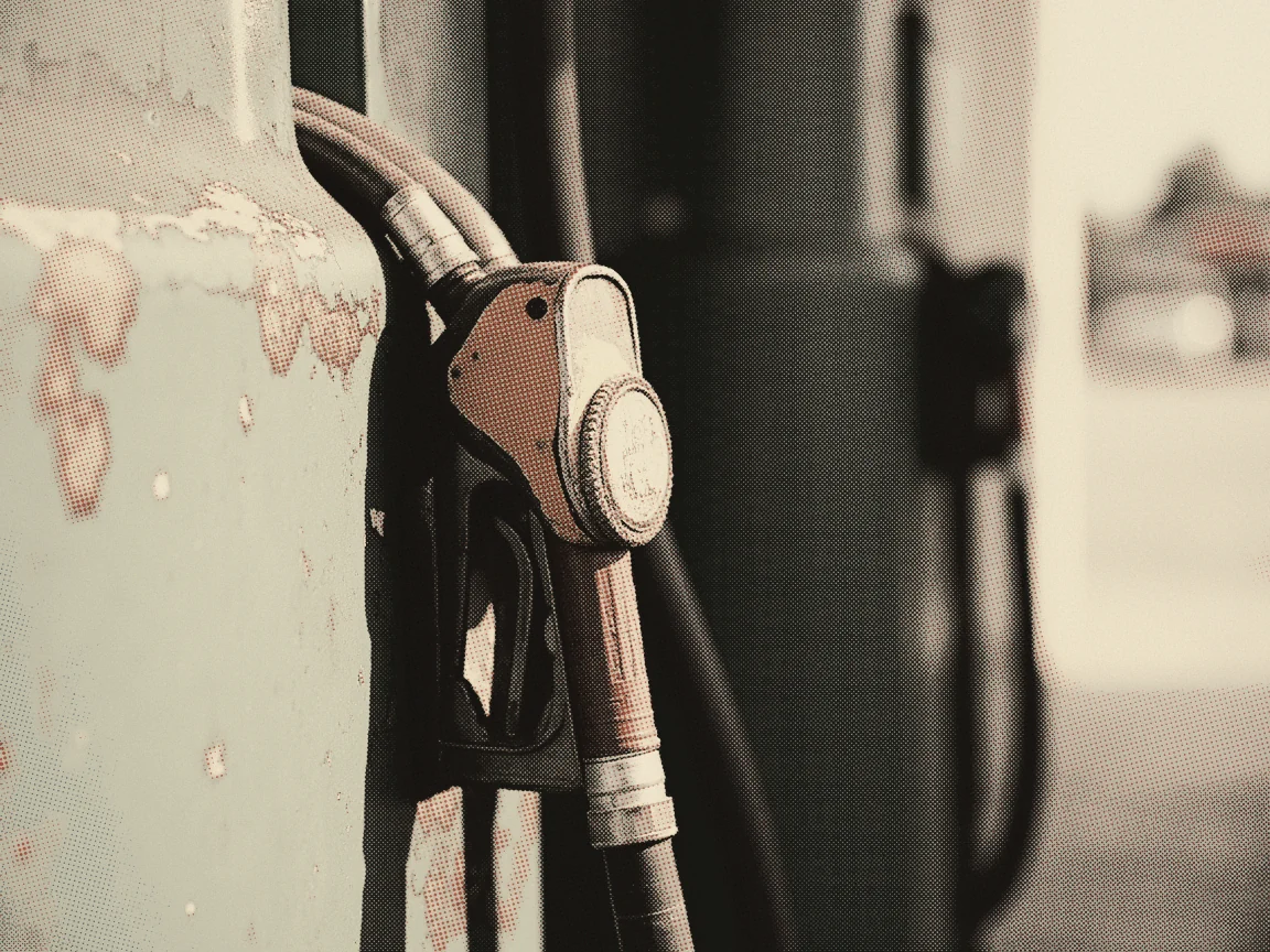 RON95 Subsidy 2026: BUDI95 Eligibility & Price Per Litre — a fuel nozzle resting in its holster on a rounded pump post