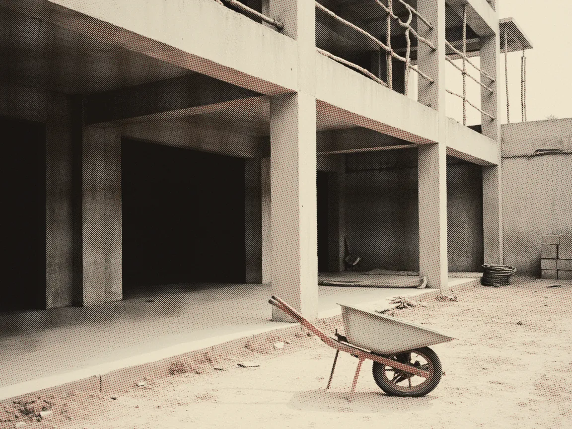 SOCSO Claim Malaysia 2026: Injury & Invalidity — an empty wheelbarrow at an unfinished construction site